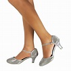 WOMENS LADIES LOW KITTEN HEEL MARY JANE STYLE WORK COURT SHOES PUMPS ...