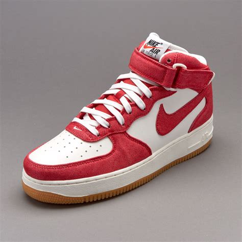 Mens Shoes Nike Sportswear Air Force 1 Mid 07 University Red