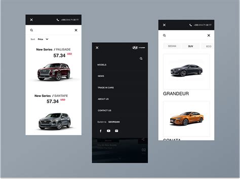 Mobile Car Menu Designs Themes Templates And Downloadable Graphic