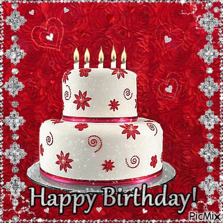 Here we are providing always. Cute White Birthday Cake Animated Image Pictures, Photos ...