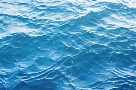 Premium Ai Image Summer Blue Wave Abstract Or Natural Rippled Water
