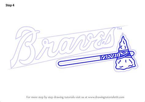 Learn How To Draw Atlanta Braves Logo Mlb Step By Step Drawing