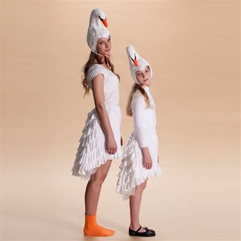 Mommy And Me Swans Costumes Set Of Girl Costume And Adult Etsy