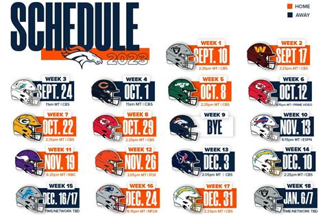 Denver Broncos Schedule For 2023 Nfl Season Marca English