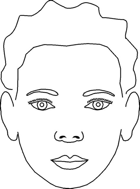 41 Blank Faces Coloring Pages Most Complete Drawer