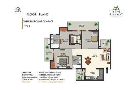 Apex Alphabet Floor Plan 234bhk Flats In Greater Noidaw