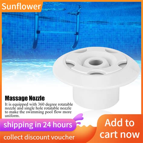 Sunflower 2in 360° Rotatable Swimming Pool Massage Nozzle Water Outlet