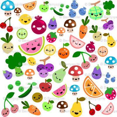 Fruta Kawaii Lindo Fondo De Pantalla De Frutas X Wallpapertip