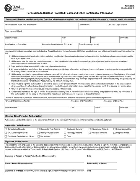 Form 2870 Fill Out Sign Online And Download Fillable Pdf Texas