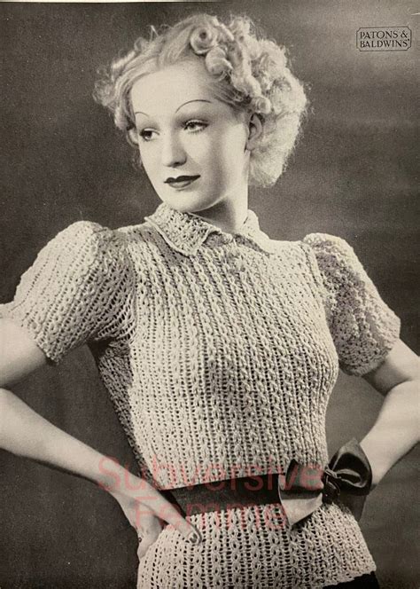 Curvy Month Pattern 6 Rhonda Jumper C 1930s Subversive Femme