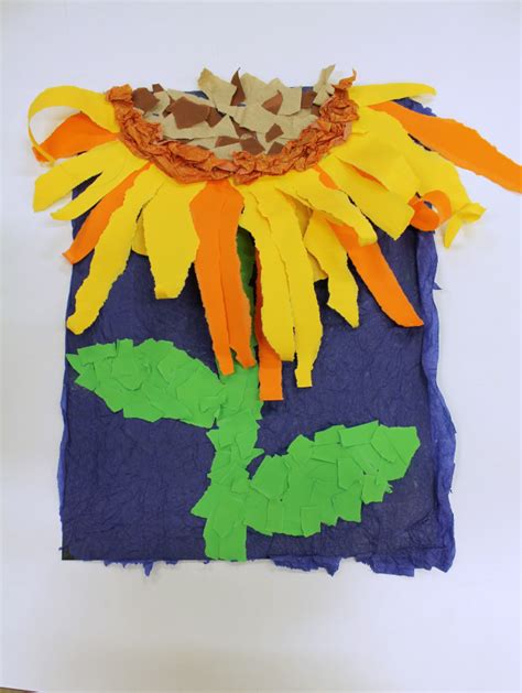 Foil painting is great for working on fine motor skills as well as colour mixing for toddlers and preschoolers. Van Gogh sunflower art project for children - NurtureStore ...