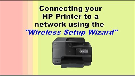 Connecting Printer To A Network Using Wireless Setup Wizard Youtube