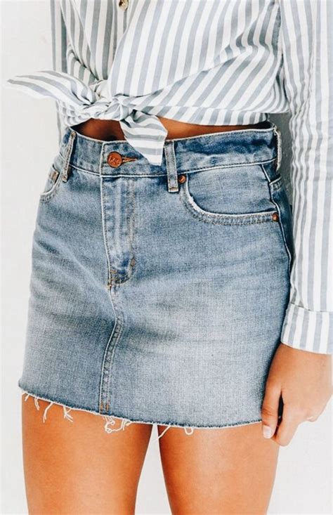 Jean Skirt Outfits Summer Casual Wear Denim Skirt Jean Short Denim