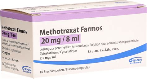 Methotrexat Farmos 20mg8ml 10 Durchstechflaschen 8ml In Der Adler Apotheke