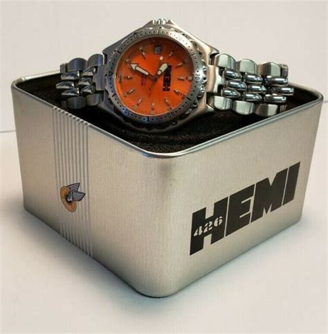 Fossil Mopar Hemi 426 Collectors Watch Orange Face Unworn Original Box