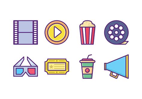 Free Movie Icon Pack 144610 Vector Art At Vecteezy