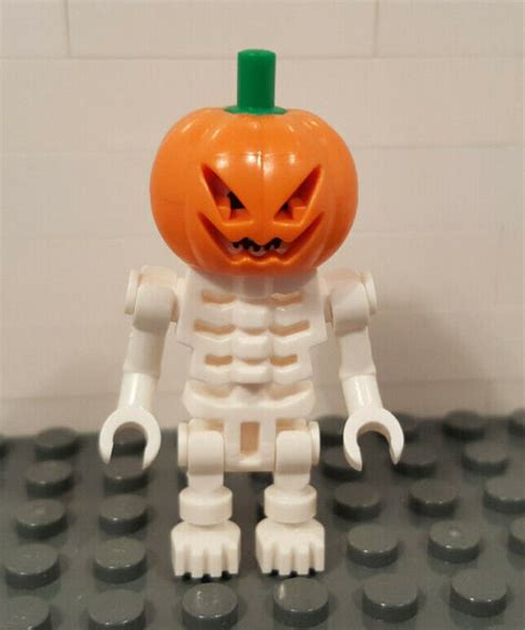 Lego Custom Skeleton Headless Horseman Halloween Minifigure Pumpkin