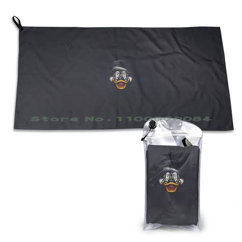 Scrooge Mcduck Quick Dry Towel Gym Sports Bath Portable Logo Black Soft Sweat Absorbent Fast