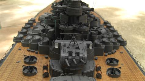 Japanese Battleship Yamato Rc Super Scale Detail