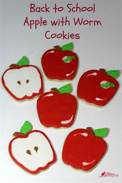 Back To School Apple Shaped Sugar Cookies Recipe Cookies Cookie