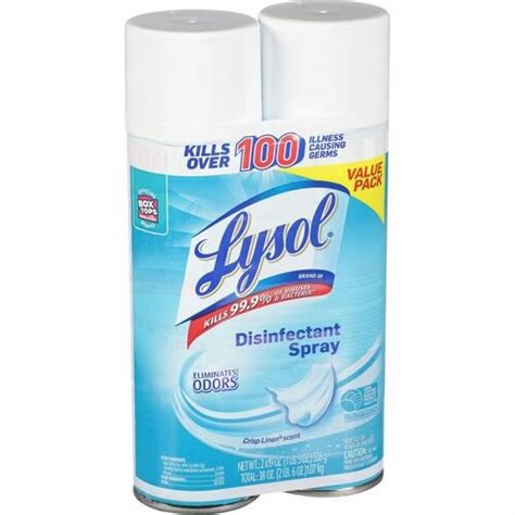 Lysol® 99608 Disinfectant Spray Crisp Linen 2pk