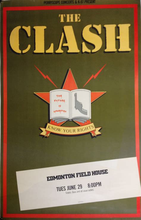 The Clash 1982 Tour Poster Tinnitist