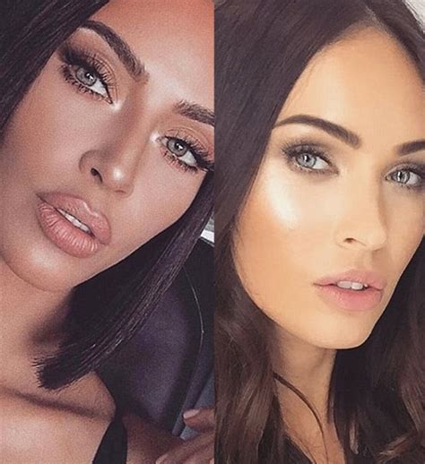 Kim Kardashians Blue Eyes Photo Has Fans Comparing Her To Megan Fox