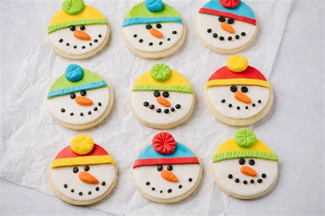 Snowman Sugar Cookies Christmas Treat Baked Bree
