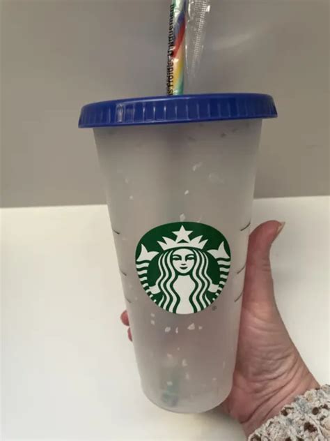 Rainbow New Starbucks Confetti Color Changing Cup Straw Pride Summer