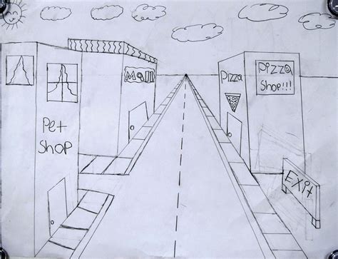 One Point Perspective Streetscapes 20 5th Art With
