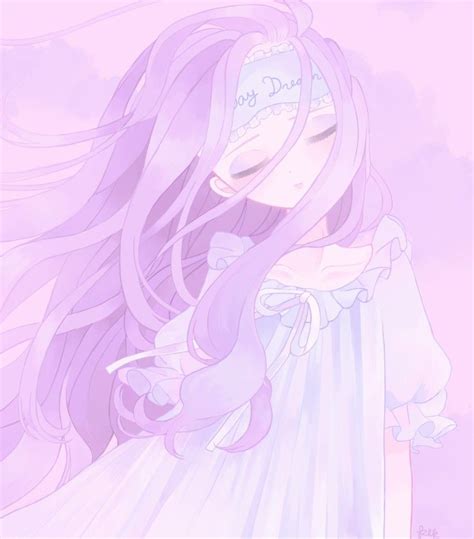 Anime Girl Cute Pastel Purple Aesthetic On We Heart It