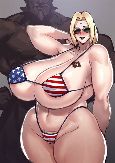 Rule 34 1girls American Flag Bikini Areolae Areolae Slip Bikini Blonde Hair Blush Breasts