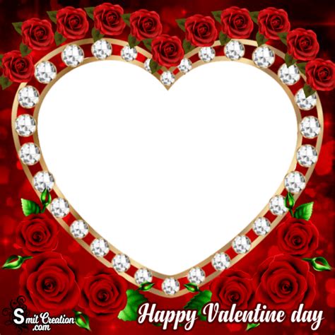 Valentine Day Heart Roses Photo Frame Smitcreation Com Photoframe