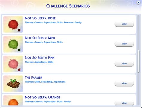 Not So Berry Challenge Scenario Sims 4 Mod Amazsims