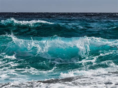 Wallpaper Blue Sea Wave Shore Water Desktop Wallpaper Hd Image