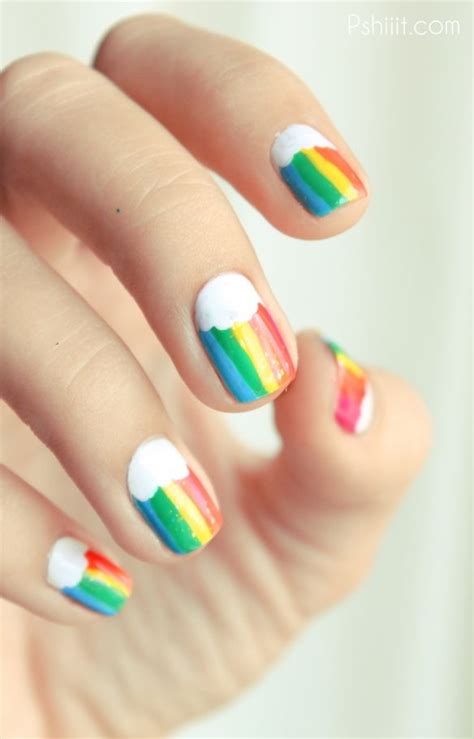 Pin By Claudia Andrea On I Love Nailpolish Nail Art For Kids Rainbow