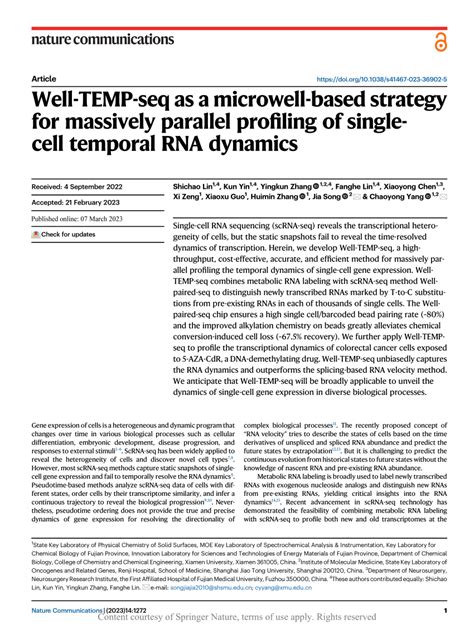 Pdf Well Temp Seq As A Microwell Based Strategy For Massively