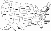Printable United States Map Coloring Page