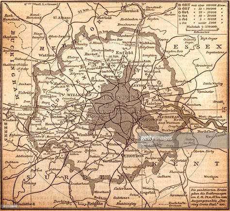 Historic Map Of London High Res Vector Graphic Getty Images