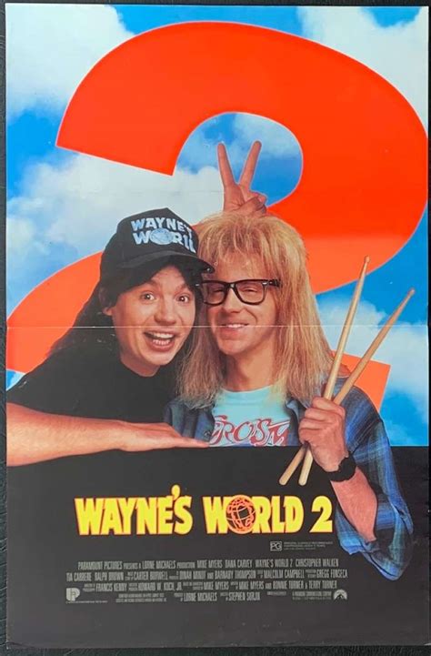 All About Movies Waynes World 2 Poster Original Daybill 1992 Mike Myers Dana Carvey