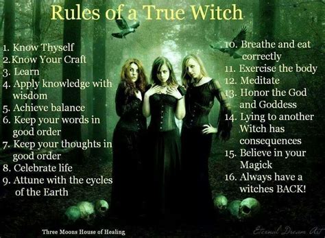 rules of a true witch witch pagan witch wiccan witch