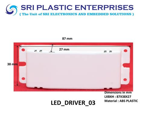 Spe Abs Plastic Led Driver Enclosure 03 Rectangle Sizedimension 87