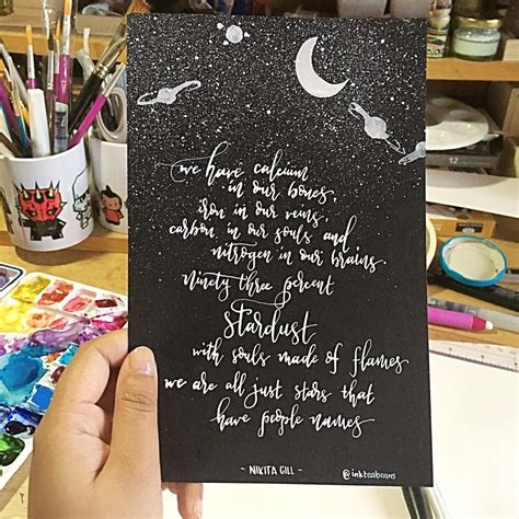 Nikita Gill People Names Stardust Art Quotes Hand Lettering