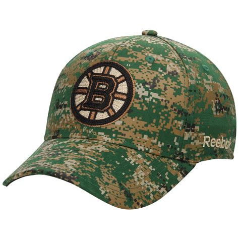 Reebok Boston Bruins Digital Camo Structured Flex Hat