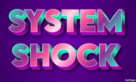 System Shock Text Effect And Logo Design Video Game Textstudio