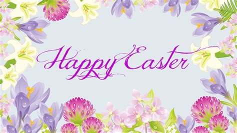 Happy Easter Flowers Lilies Holiday Spring Hd Easter Wallpapers Hd