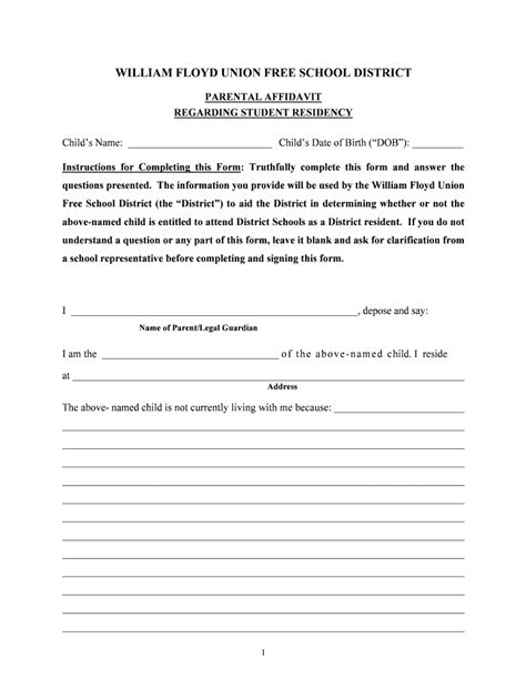 Affidavit For Child Custody Fill Out And Sign Printable Pdf Template Images