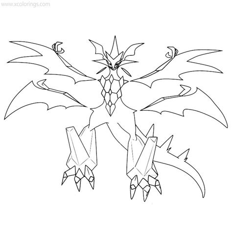 Pokemon Ultra Necrozma Coloring Pages - XColorings.com