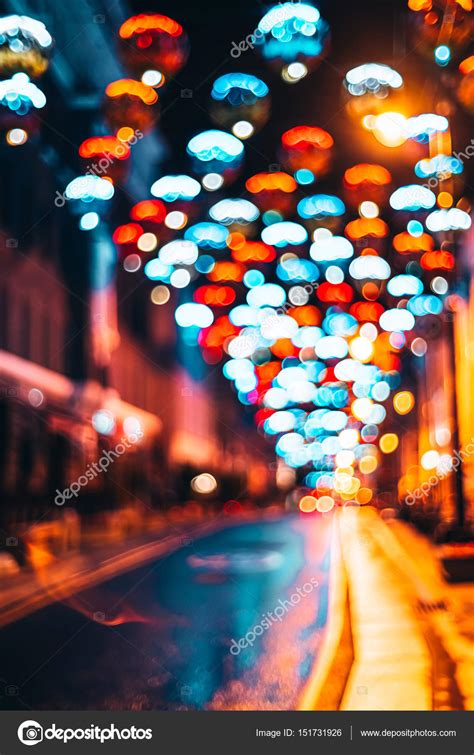Blurred night city street — Stock Photo © skynextphoto ...