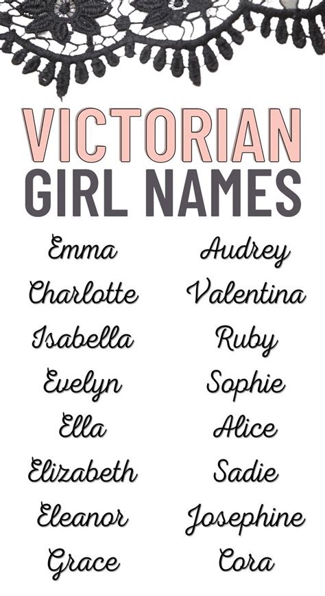 check out this victorian names list with name meanings popularity rankings and middle name